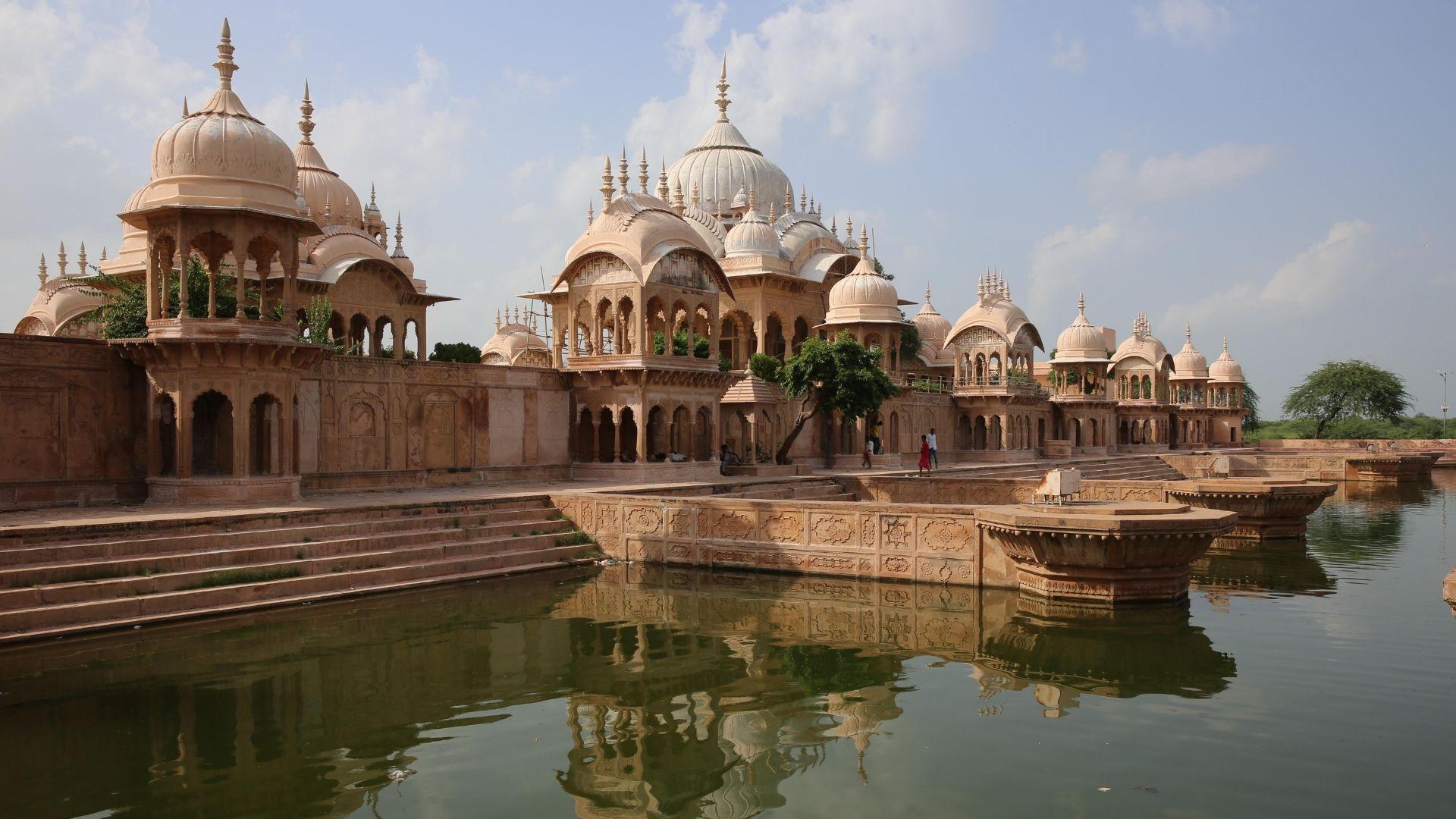 Vibrant Hindu temple in Vrindavan