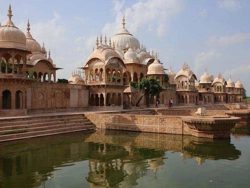 Vibrant Hindu temple in Vrindavan